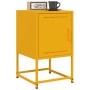 Mesita de noche acero amarillo mostaza 36x39x60,5 cm de , Mesitas de noche - Ref: Foro24-846452, Precio: 57,49 €, Descuento: %