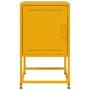 Mesita de noche acero amarillo mostaza 36x39x60,5 cm de , Mesitas de noche - Ref: Foro24-846452, Precio: 57,49 €, Descuento: %