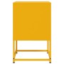 Mesita de noche acero amarillo mostaza 36x39x60,5 cm de , Mesitas de noche - Ref: Foro24-846452, Precio: 57,49 €, Descuento: %