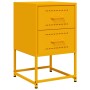 Mesitas de noche 2 uds acero amarillo mostaza 36x39x60,5 cm de , Mesitas de noche - Ref: Foro24-846465, Precio: 94,22 €, Desc...