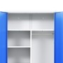 Armario taquilla con 2 puertas metal 90x40x180 cm gris y azul en Armarios archivadores | Comprar online en Foru.es
