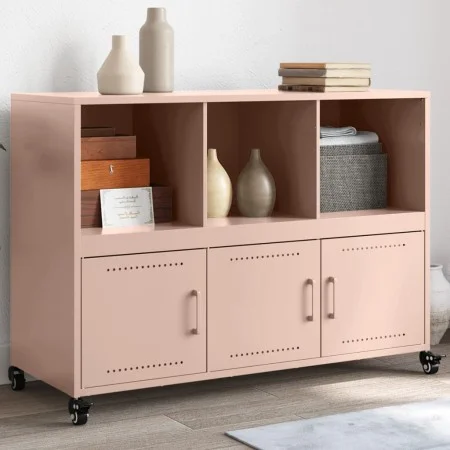 Aparador de acero laminado en frío rosa 100,5x39x72 cm de , Aparadores - Ref: Foro24-846735, Precio: 130,62 €, Descuento: %