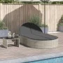 Doppel-Liegestuhl mit hellgrauen synthetischen Rattan-Kissen. von , Liegen - Ref: Foro24-368651, Preis: 261,82 €, Rabatt: %