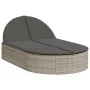 Doppel-Liegestuhl mit hellgrauen synthetischen Rattan-Kissen. von , Liegen - Ref: Foro24-368651, Preis: 261,82 €, Rabatt: %