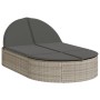 Tumbona doble con cojines ratán sintético gris claro de , Tumbonas - Ref: Foro24-368651, Precio: 275,90 €, Descuento: %