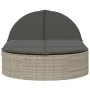 Doppel-Liegestuhl mit hellgrauen synthetischen Rattan-Kissen. von , Liegen - Ref: Foro24-368651, Preis: 261,82 €, Rabatt: %