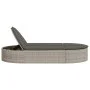 Doppel-Liegestuhl mit hellgrauen synthetischen Rattan-Kissen. von , Liegen - Ref: Foro24-368651, Preis: 261,82 €, Rabatt: %