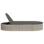 Tumbona doble con cojines ratán sintético gris claro de , Tumbonas - Ref: Foro24-368651, Precio: 275,90 €, Descuento: %