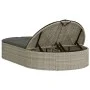 Doppel-Liegestuhl mit hellgrauen synthetischen Rattan-Kissen. von , Liegen - Ref: Foro24-368651, Preis: 261,82 €, Rabatt: %
