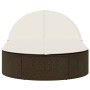 Tumbona doble con cojines ratán sintético marrón de , Tumbonas - Ref: Foro24-368647, Precio: 264,81 €, Descuento: %