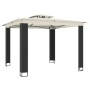 Cenador con doble techo tela crema 2,94x2,94 m de , Carpas y cenadores - Ref: Foro24-368444, Precio: 330,77 €, Descuento: %