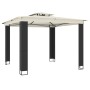 Cenador con doble techo tela crema 2,94x2,94 m de , Carpas y cenadores - Ref: Foro24-368444, Precio: 330,77 €, Descuento: %