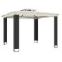 Cenador con doble techo tela crema 2,94x2,94 m de , Carpas y cenadores - Ref: Foro24-368444, Precio: 349,53 €, Descuento: %