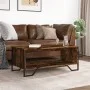 Mesa de centro madera de ingeniería roble ahumado 100x51x40 cm de , Mesas de centro - Ref: Foro24-848481, Precio: 54,27 €, De...