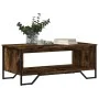 Mesa de centro madera de ingeniería roble ahumado 100x51x40 cm de , Mesas de centro - Ref: Foro24-848481, Precio: 54,27 €, De...