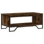 Mesa de centro madera de ingeniería roble ahumado 100x51x40 cm de , Mesas de centro - Ref: Foro24-848481, Precio: 54,27 €, De...