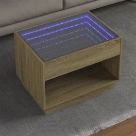 Mesa de centro con Infinity LED roble Sonoma 70x50x50 cm de , Mesas de centro - Ref: Foro24-847660, Precio: 98,16 €, Descuent...