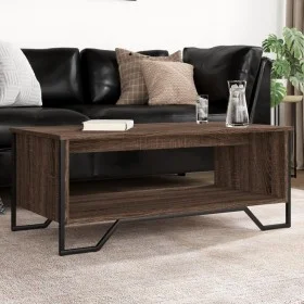 Engineered wood coffee table in brown oak, 100x51x40 cm. by , Coffee table - Ref: Foro24-848483, Price: 53,54 €, Discount: %