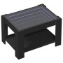 Mesa de centro con LED madera de ingeniería negro 73x53x45 cm de , Mesas de centro - Ref: Foro24-847547, Precio: 105,45 €, De...