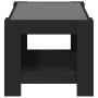 Mesa de centro con LED madera de ingeniería negro 73x53x45 cm de , Mesas de centro - Ref: Foro24-847547, Precio: 105,45 €, De...