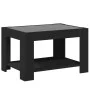 Mesa de centro con LED madera de ingeniería negro 73x53x45 cm de , Mesas de centro - Ref: Foro24-847547, Precio: 103,95 €, De...