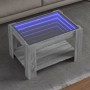 Mesa de centro y LED madera ingeniería gris Sonoma 73x53x45 cm de , Mesas de centro - Ref: Foro24-847551, Precio: 118,40 €, D...