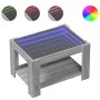 Mesa de centro y LED madera ingeniería gris Sonoma 73x53x45 cm de , Mesas de centro - Ref: Foro24-847551, Precio: 116,51 €, D...