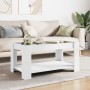 Mesa de centro con LED madera de ingeniería blanca 93x53x45 cm de , Mesas de centro - Ref: Foro24-847553, Precio: 121,69 €, D...