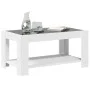 Mesa de centro con LED madera de ingeniería blanca 93x53x45 cm de , Mesas de centro - Ref: Foro24-847553, Precio: 120,00 €, D...