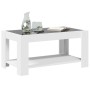 Mesa de centro con LED madera de ingeniería blanca 93x53x45 cm de , Mesas de centro - Ref: Foro24-847553, Precio: 121,69 €, D...