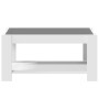 Mesa de centro con LED madera de ingeniería blanca 93x53x45 cm de , Mesas de centro - Ref: Foro24-847553, Precio: 121,69 €, D...