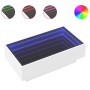 Mesa de centro con LED madera de ingeniería blanca 90x50x30 cm de , Mesas de centro - Ref: Foro24-847518, Precio: 146,22 €, D...