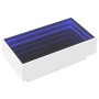 Mesa de centro con LED madera de ingeniería blanca 90x50x30 cm de , Mesas de centro - Ref: Foro24-847518, Precio: 146,22 €, D...