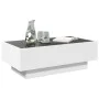 Mesa de centro con LED madera de ingeniería blanca 90x50x30 cm de , Mesas de centro - Ref: Foro24-847518, Precio: 143,36 €, D...