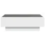 Mesa de centro con LED madera de ingeniería blanca 90x50x30 cm de , Mesas de centro - Ref: Foro24-847518, Precio: 143,36 €, D...