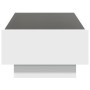 Mesa de centro con LED madera de ingeniería blanca 90x50x30 cm de , Mesas de centro - Ref: Foro24-847518, Precio: 146,22 €, D...