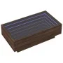 Mesa de centro y LED madera ingeniería marrón roble 90x50x30 cm de , Mesas de centro - Ref: Foro24-847524, Precio: 118,98 €, ...