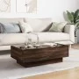 Mesa de centro y LED madera ingeniería marrón roble 90x50x30 cm de , Mesas de centro - Ref: Foro24-847524, Precio: 118,98 €, ...