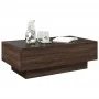 Mesa de centro y LED madera ingeniería marrón roble 90x50x30 cm de , Mesas de centro - Ref: Foro24-847524, Precio: 118,98 €, ...