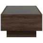Mesa de centro y LED madera ingeniería marrón roble 90x50x30 cm de , Mesas de centro - Ref: Foro24-847524, Precio: 118,98 €, ...