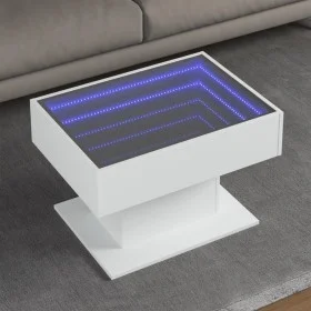 LED light white engineered wood coffee table 70x50x45 cm by , Coffee table - Ref: Foro24-847532, Price: 120,12 €, Discount: %