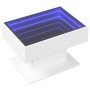 Mesa de centro con luz LED madera ingeniería blanca 70x50x45 cm de , Mesas de centro - Ref: Foro24-847532, Precio: 121,63 €, ...