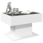 Mesa de centro con luz LED madera ingeniería blanca 70x50x45 cm de , Mesas de centro - Ref: Foro24-847532, Precio: 121,63 €, ...