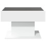 Mesa de centro con luz LED madera ingeniería blanca 70x50x45 cm de , Mesas de centro - Ref: Foro24-847532, Precio: 121,63 €, ...