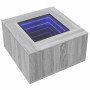 Mesa de centro y LED madera ingeniería gris Sonoma 60x60x40 cm de , Mesas de centro - Ref: Foro24-847572, Precio: 126,78 €, D...