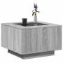 Mesa de centro y LED madera ingeniería gris Sonoma 60x60x40 cm de , Mesas de centro - Ref: Foro24-847572, Precio: 126,78 €, D...