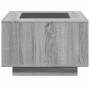 Mesa de centro y LED madera ingeniería gris Sonoma 60x60x40 cm de , Mesas de centro - Ref: Foro24-847572, Precio: 126,78 €, D...