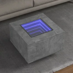 Mitteltisch und LED aus grauem Beton-Ingenieurholz 60x60x40cm von , Couchtisch - Ref: Foro24-847570, Preis: 116,41 €, Rabatt: %