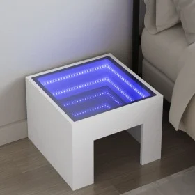 Bedside table with white LED Infinity 40x40x30 cm by , Nightstands - Ref: Foro24-3284070, Price: 63,03 €, Discount: %