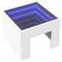 Mesita de noche con LED Infinity blanca 40x40x30 cm de , Mesitas de noche - Ref: Foro24-3284070, Precio: 63,86 €, Descuento: %